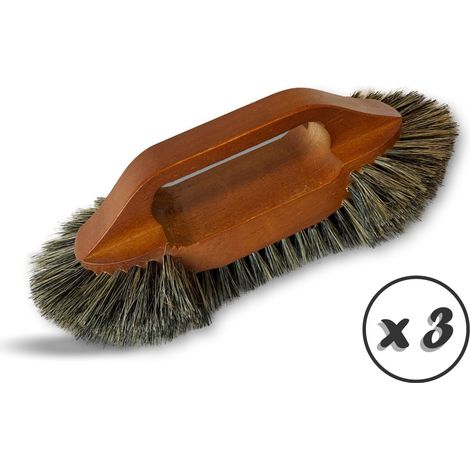 Brosse à meuble et ébénisterie Monture bois - Lot de 3 - Brosse soie 1/2 tête (1/5)