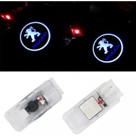 Projecteur Lumineux Porte - 2 Pièces - LED Laser 12 V - 5 W - Compatible Peugeot 307 407 508 408 406 607 806