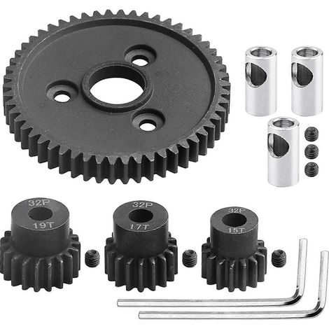 Couronne en acier 3956, pas de 32, 54 dents, avec pignons 15T, 17T et 19T pour Traxxas Slash 4W 1/10 (1/5)