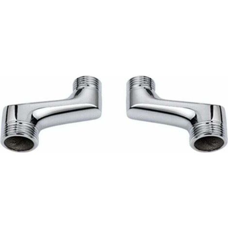 Raccord Contre Coudé Douche,Raccord Laiton Coudé RéDucteur,Bras Pivotant RéGlable,Raccord Mural Contre Coudé,Raccord Excentré 1/2 3/4,Chrome A (1/4)