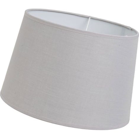 Abat-jour tambour gris hauteur 18,5 cm