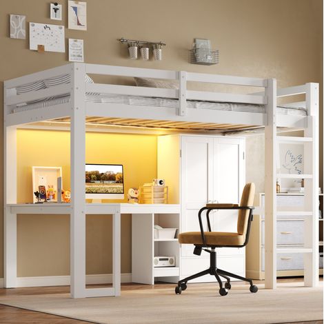 Vitrine 60 x 40 x 180 cm blanche et naturelle avec LED contrôlées par application - CHICFURN (1/5)