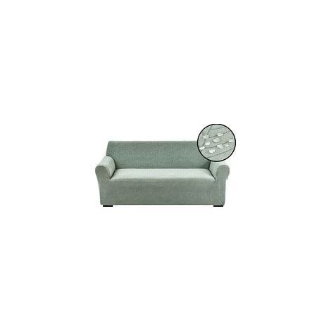 Housse de canapé extensible jacquard (couverture intégrale) — Vert gazon — Convient aux canapés de 185 à 230 cm de long (1/2)