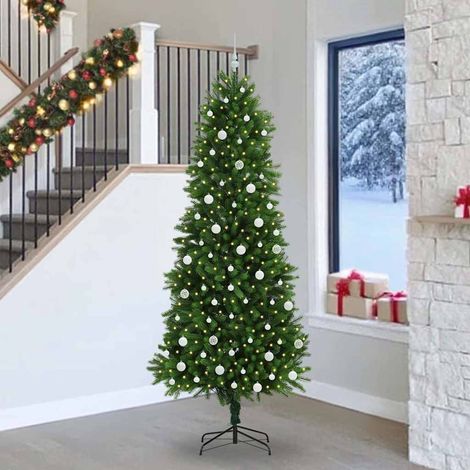 Weihnachtsbaum mit 300 LEDs mit Ständer Grün 240 cm PE
