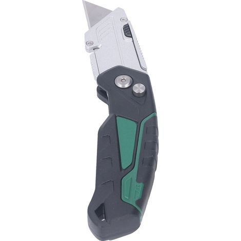 Cutter pliable en acier haute dureté avec manche en plastique, couteau utilitaire portable pliable pour papier (1/5)