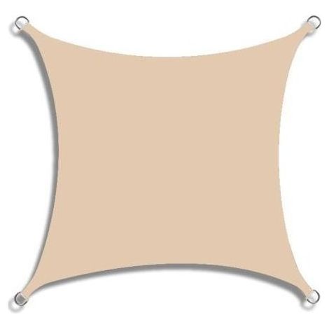 Voile d'ombrage rectangulaire imperméable, polyester Oxford, protection UV 95 %, résistante aux déchirures, protection solaire extérieure pour jardin, balcon, terrasse, patio, camping (jaune clair, 2, (1/5)