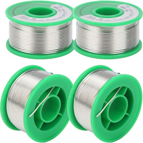 Lot de 10 fils d'étain isolants à bas point de fusion pour fer à souder, 100 g, 1,2 mm (1/5)