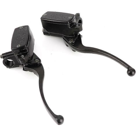 Levier de maître-cylindre d'embrayage et de frein hydraulique pour moto, en alliage d'aluminium CNC noir, pour guidons de 7/8 pouces (1/4)