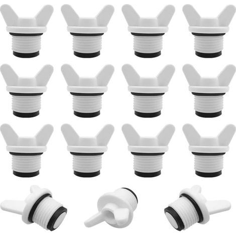 Bouchon Plomberie-15 Pièces 1/2" Mâle Filetage extérieur Pipe Hex Bouchon,Bouchon d'obturation,pour machine à laver,lave-vaisselle,robinetterie,plomberie (1/4)