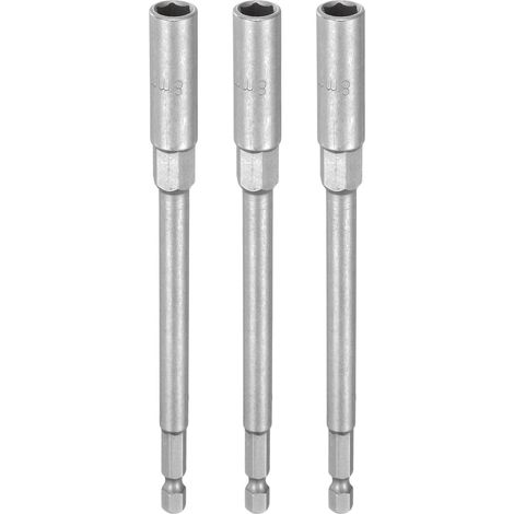 3pcs Embout De Tournevis À Douille Pour Écrou 8mm Acier CR-V (1/5)
