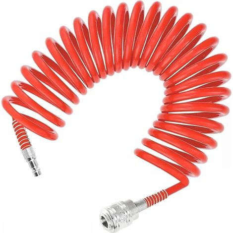 Tuyau Spirale Air Comprimé 9 m – Flexible Pneumatique PU (6x4 mm) (1/4)