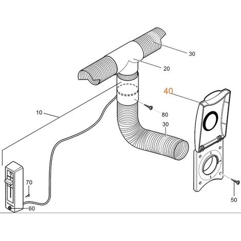 Couvercle Kit Air Chaud Auvent - Truma (1/2)