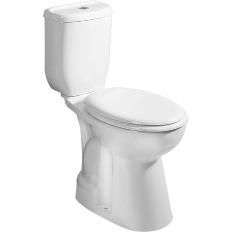 Sapho Keramika - WC combinado, sin barreras, desagüe inferior, blanco BD301.410.00 (1/5)