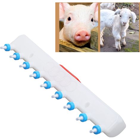 [Tetina para animales] [Ganadería lechera de doble turno] [9 comidas] [Equipo de alimentación para cerdos pequeños, ovejas y cabras] (1/5)