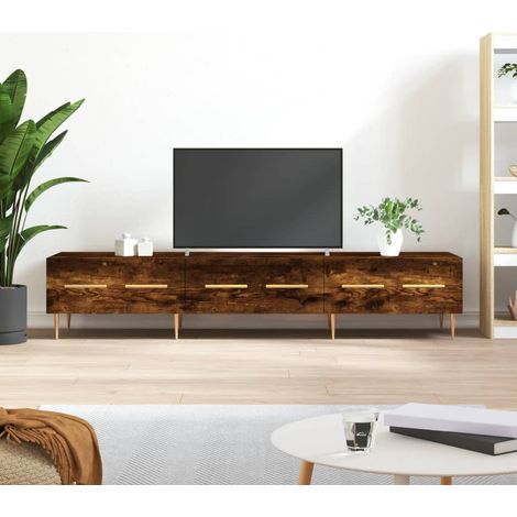 Mueble de TV madera de ingeniería roble ahumado 150x36x30 cm vidaXL (1/5)