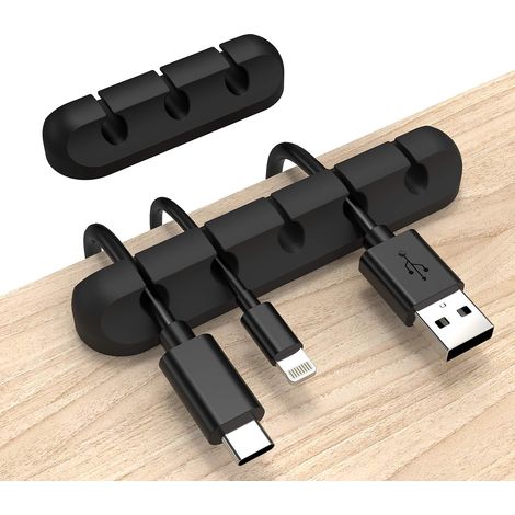 Organizza i tuoi cavi con stile: clip adesive per cavi, supporti flessibili in silicone per cavi per casa, ufficio e auto: dì addio ai cavi aggrovigliati. - AquaForge (1/5)