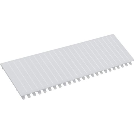 Tappo terminale modulare in plastica bianca, 12 moduli S35S (separabili a metà) /10 pz./