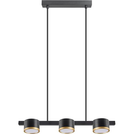Suspension Polux Mirella noire 3 spots GX53 LED 6W (1/3)