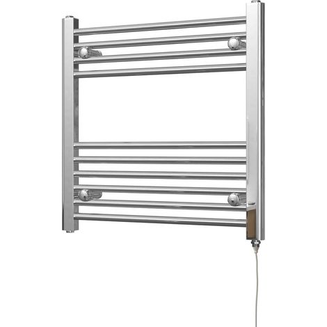 Zennor - Chrome Electric Towel Rail H600mm x W600mm Straight 200w Standard (1/3)
