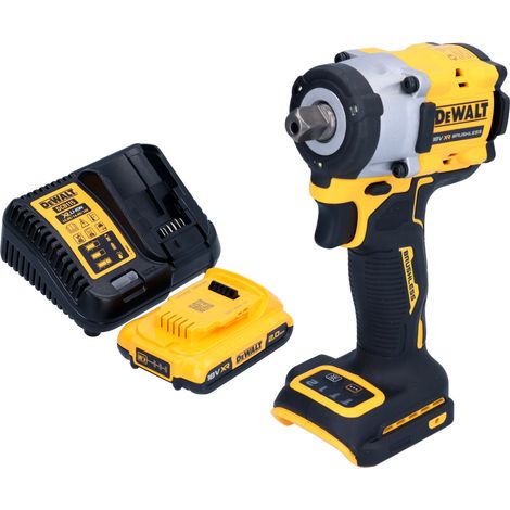 Llave de impacto sin cable DeWalt DCF 922 D1 18 V 406 Nm 1/2" sin escobillas + 1x batería recargable 2,0 Ah + cargador