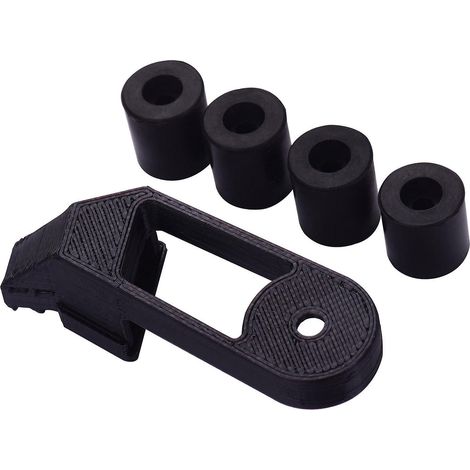 Silikon-Abstandshalter mit Y-Achsen-Drahtführung zur Nivellierung des Heizbetts, hochtemperaturbeständige Siliziumdioxidsäule – 18 mm (3 Stück) – 16 mm (1 Stück) – Schwarz