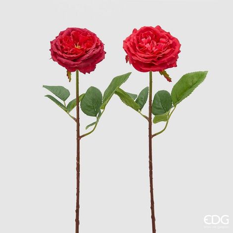 EDG Enzo De Gasperi Rosa Alma Olis 2 Fg Ass. H 48 Cm Pianta Artificiale Colore Beauty 1 Pz