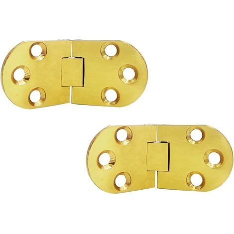 Scharnier für Klapptische, Möbelscharnier, Scharnier aus Zinklegierung, 7,8 x 3 cm, 2er-Set, goldfarben (1/5)