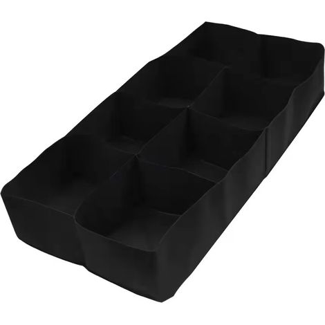 Sac de culture (180 x 90 x 30 cm, 8 poches) en feutre multi-compartiments pour jardinage, idéal pour la plantation de légumes, tomates et pommes de terre. (1/4)