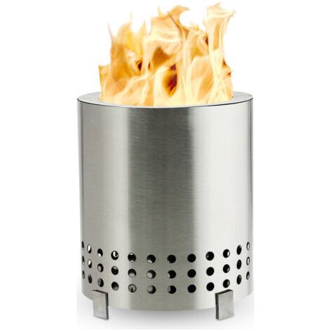 [JAMAIS UTILISÉ]Mini Brasero sans fumée Foyer Portable de Table Brasero par des granulés ou du Bois, Foyer de Table à Combustion sûre, 13x13x16 cm (1/4)