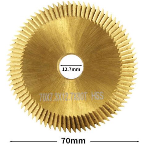 Lame de scie circulaire à grande vitesse en acier plaqué titane--70x7.3x12.7mm 80T (1/5)