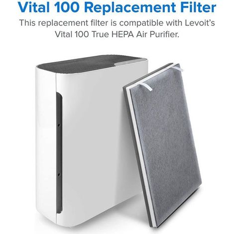 Filtre HEPA à charbon actif compatible avec le purificateur d'air Levoit Vital 100-rf (1 pièce)