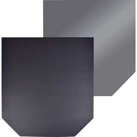 Sechseck Stahlbodenplatte 1,5 mm, schwarz/dunkelgrau
