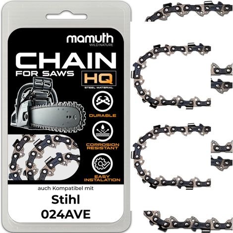 2x Chaîne de scie chaîne 40cm 1,5mm 0,325" 67 TG pour Stihl 024AVE (1/4)