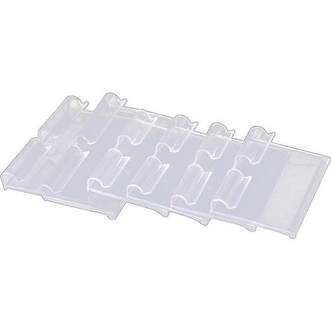 Lot de 10 clips pour étiquettes de porte-bagages d'attelage, en plastique, pour étagères et étagères. Porte-étiquettes de prix en plastique. (1/2)