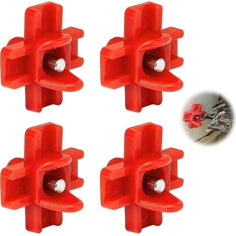 Abreuvoir Automatique pour Tétine, Tetine Abreuvoir Poule, Abreuvoir pour Poulets Deau, Abreuvoir pour Poules à Gouttes, Buveurs d'Eau de Poulet en Plastique, pour Poulet Oiseau Caille 4 Pièces H239 (1/5)