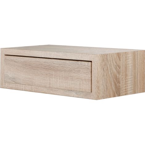Mensola da Parete 1 Cassetto 45x13,4x23,7 cm in Fibra di Legno Lego Maxi Rovere Sagerau (1/5)