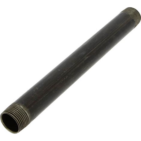 Virfollet – Raccord acier noir mâle 1" – Filetage plomberie 26x34 – Longueur 300mm – Pour installations sanitaires