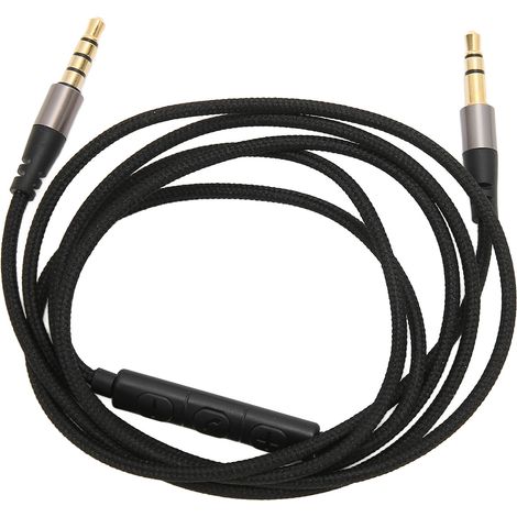 Câble prolongateur audio jack 3,5 mm mâle vers mâle avec micro intégré et contrôle du volume 1,15 m (1/5)