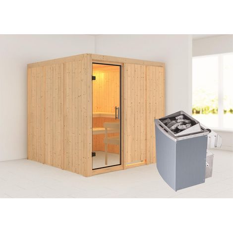 Rodin Front, 9kW integr.Strg klarglas Ganzglastür