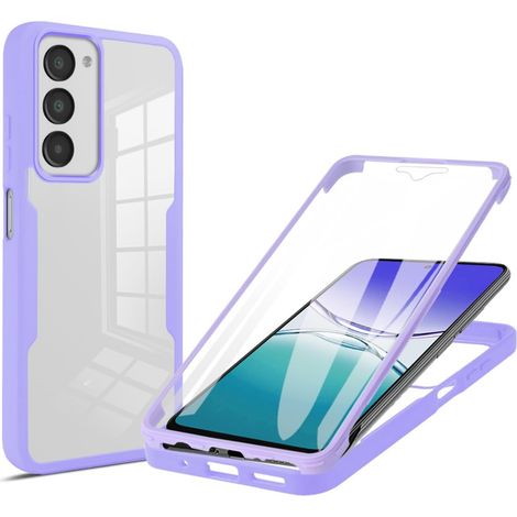 Coque pour Xiaomi Redmi 15 4G/5G avec Protection D'écran, Étui Avant et Arrière 360 Degres Antichoc Housse, Antirayures Robuste Bumper Transparente Case, Violet (1/5)