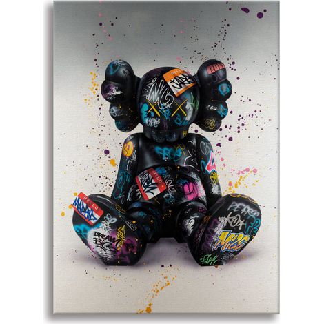 Peluche Grunge -  Quadro Canvas Contemporaneo su telaio in legno - Misura: 50x70 cm (1/4)
