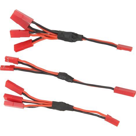 Adaptateur Y JST Rouge - Diviseur de Câbles pour Traxxas, Connexion Parallèle Simple et Rapide (1/5)