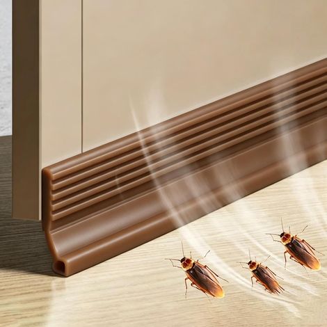 2 Stück Selbstklebende Türbodendichtung Zugluftstopper Insektenschutz (1/5)