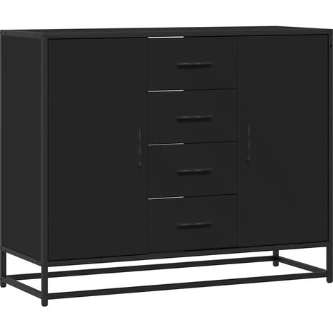 Maison Exclusive - Credenza Nera 92x35x76 cm in Legno Multistrato