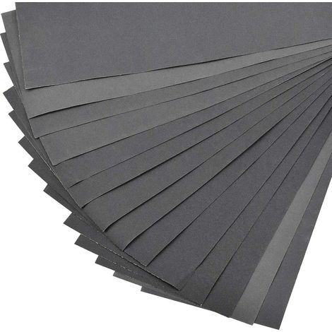 Papier de Verre Fin Bois Papier Abrasif Bois Outils de Ponçage, Humide et Sec, Sandpaper 400/600/800/1000/1200/1500/2000 pour Métal, Le Plastique, Le Verre, Le Jade, L'Automobile, L'Artisanat (1/5)
