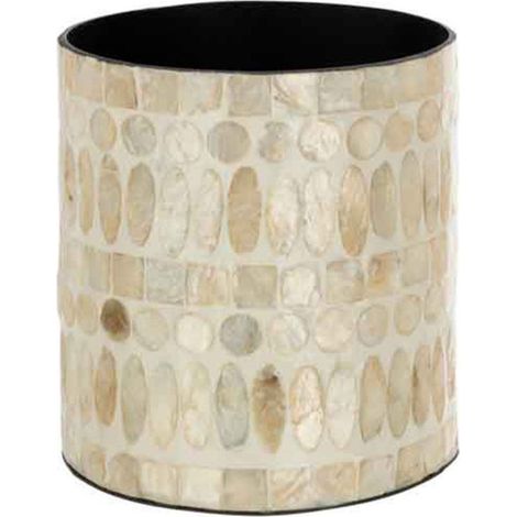 Cache-Pot Imprimé Design "Delta" 15cm Beige