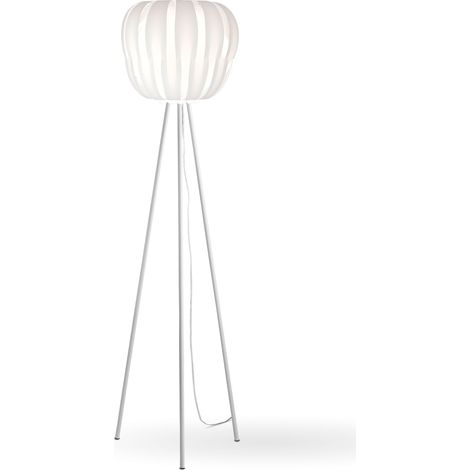Piantana Moderna 3 Piediqueen Polilux ® Bianco E Metallo 1 Luce E27 (1/2)