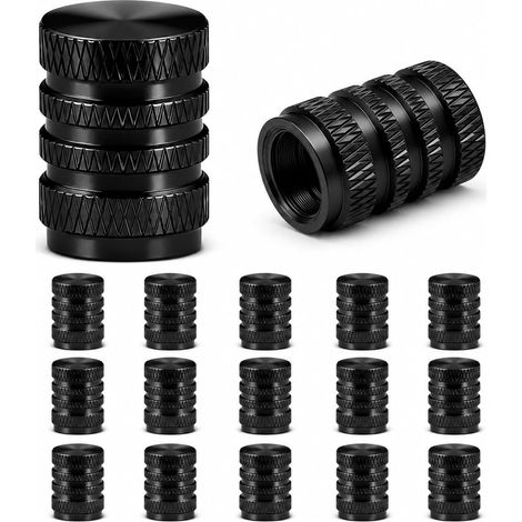 Lot de 16 bouchons de valve universels en aluminium pour voiture, moto, vélo, SUV et camion, en métal, anti-poussière, antirouille, durable (1/5)