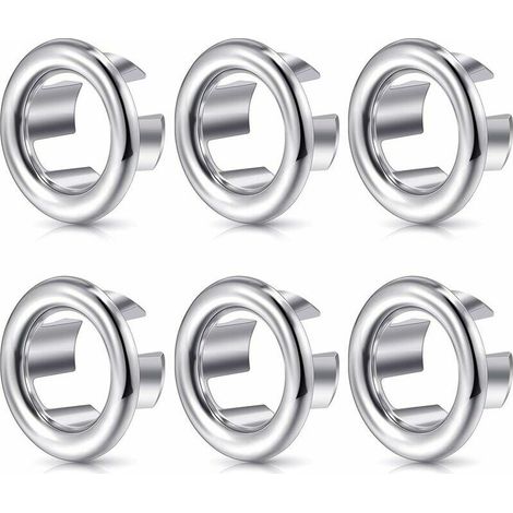 Pieces Sink Overflow Rings, Decorative Kitchen Bathroom Wash Sink Overflow Round Overflow Cover Drain Plug Cover Insert Hole (1/5)
