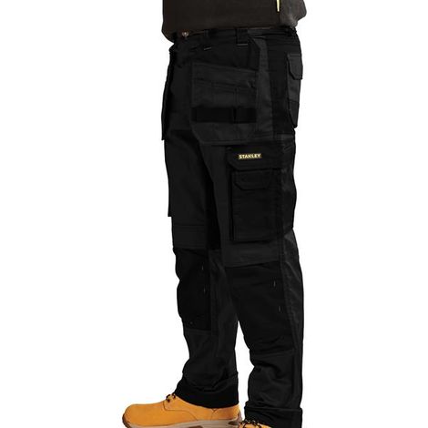 Stanley Clothing Omaha Slim Fit Holster Trousers – Black/Grey, Waist 32in, Leg 31in